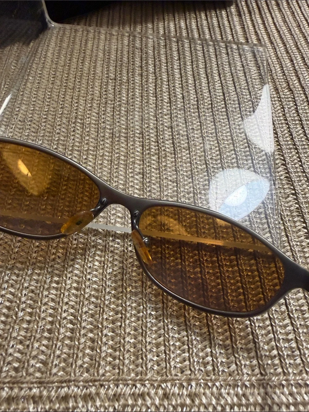 Uvex Wraparound Sport Sunglasses Brown Amber Lenses Matte Gray Lightweight